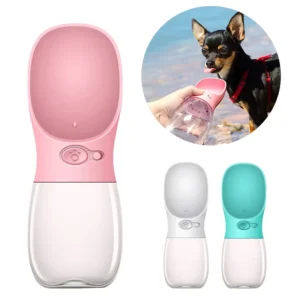 Portable Pet Water Bottle & Bowl – Outdoor Hydration for Dogs & Cats On the Go Travel-Ready | Leak-Proof | For Small to Large Dogs, Puppies & Cats | Smart Drinking Feeder Solution
